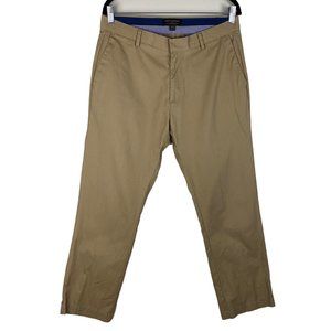 Banana Republic Non-Iron Tailored Slim Fit Pants Beige Tag 33x30 Measures 32x28
